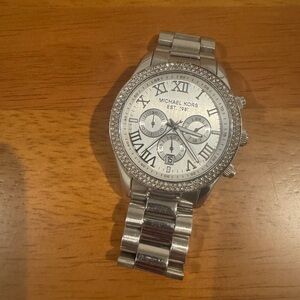 Michael Kors Silver Women's Watch with Crystal Accents